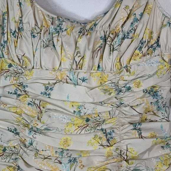 Antonio Melani Rouched Floral Clementine Top- NWT - Picture 7 of 16